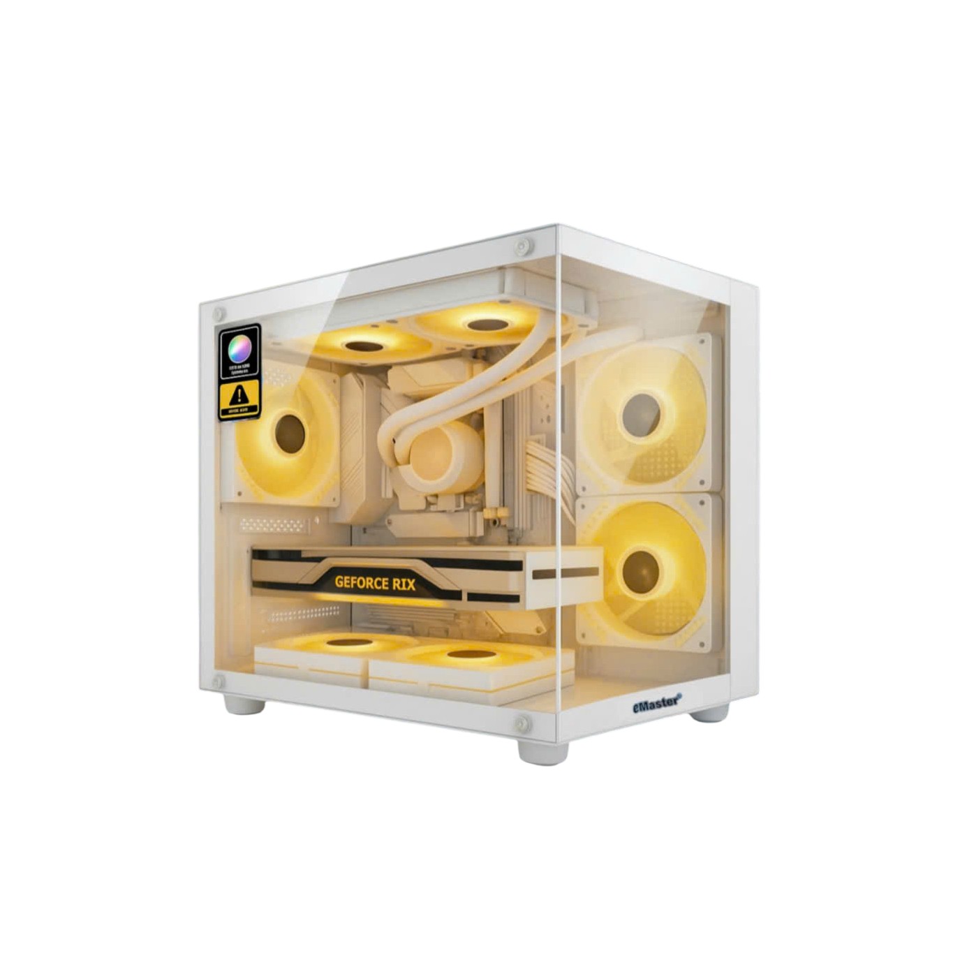 Case Emaster ECG981W Plus White Bể cá(kính cường lực 2 mặt)