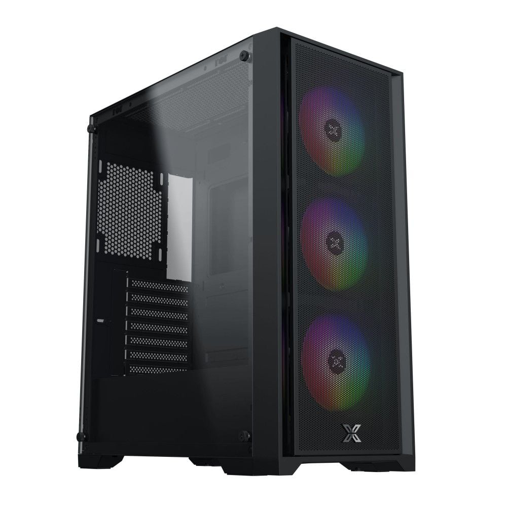 Case Xigmatek Gaming X II 3F Black( kính cường lực hông + 3 Fan Led RGB )-