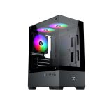 Case Xigmatek View II 3F (3 Fan) (M-ATX, Sẵn 3 fan RGB ) Màu đen