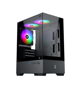 Case Xigmatek View II 3F (3 Fan) (M-ATX, Sẵn 3 fan RGB ) Màu đen