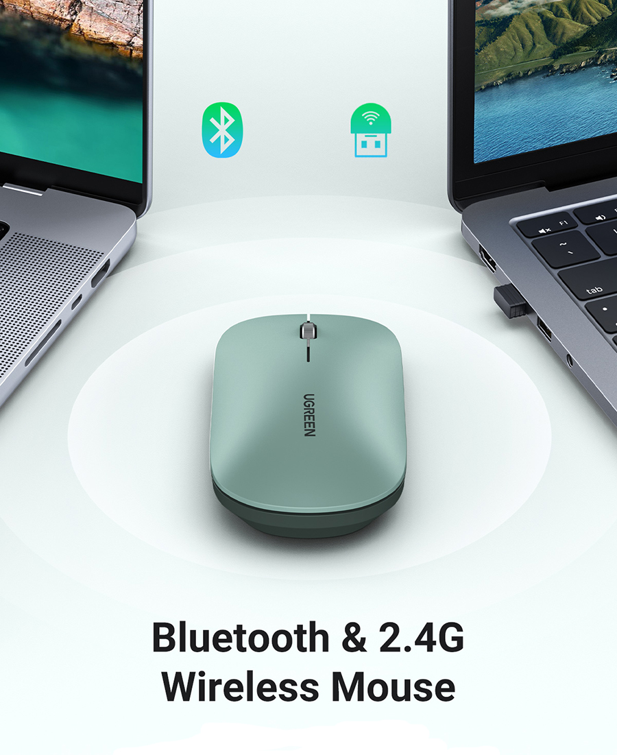 MOUSE KO DÂY+ BLUETOOTH UGREEN 25159/25163