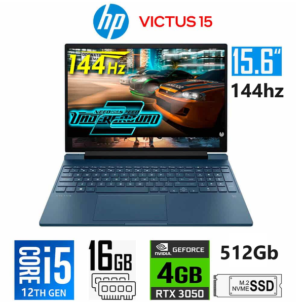LAP HP VICTUS FA0033DX (I5 12450H/Ram 16GB/SSD 512GB/VGA RTX3050 4GB/15.6 FHD)
