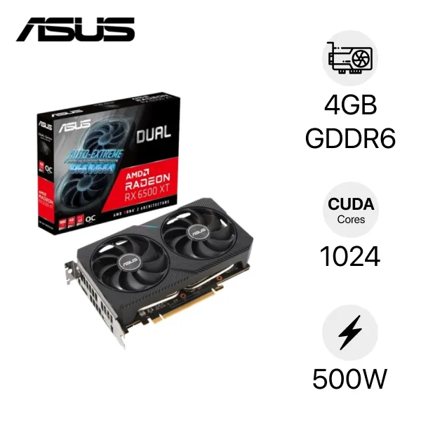 VGA Asus Radeon RX 6500XT 4GB GDDR6 Dual OC EdiTion