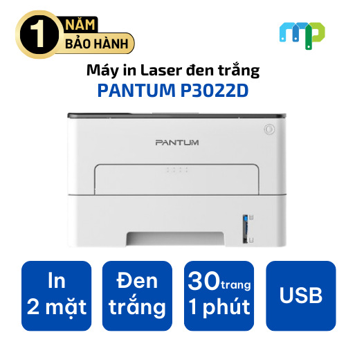 Máy in Laser đơn năng Pantum P3022D (in 1 mặt,in 2 mặt)