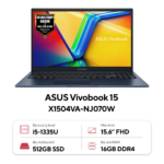 ASUS VIVOBOOK X1504VA (Intel Core I5-1335U/ LCD 15.6″ Full HD/ Ram 16GB DDR4-3200Mhz/ SSD 512GB M.2 NVME/ Intel Iris XE Graphics/ WIN 11 BẢN QUYỀN)