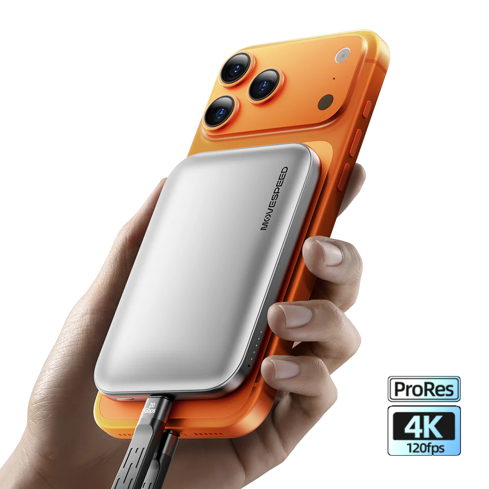 Sạc dự phòng từ tính kết hợp ổ cứng di động Movespeed PD10 | 5000mAh | 512GB | 1000MB/s - Ảnh 3