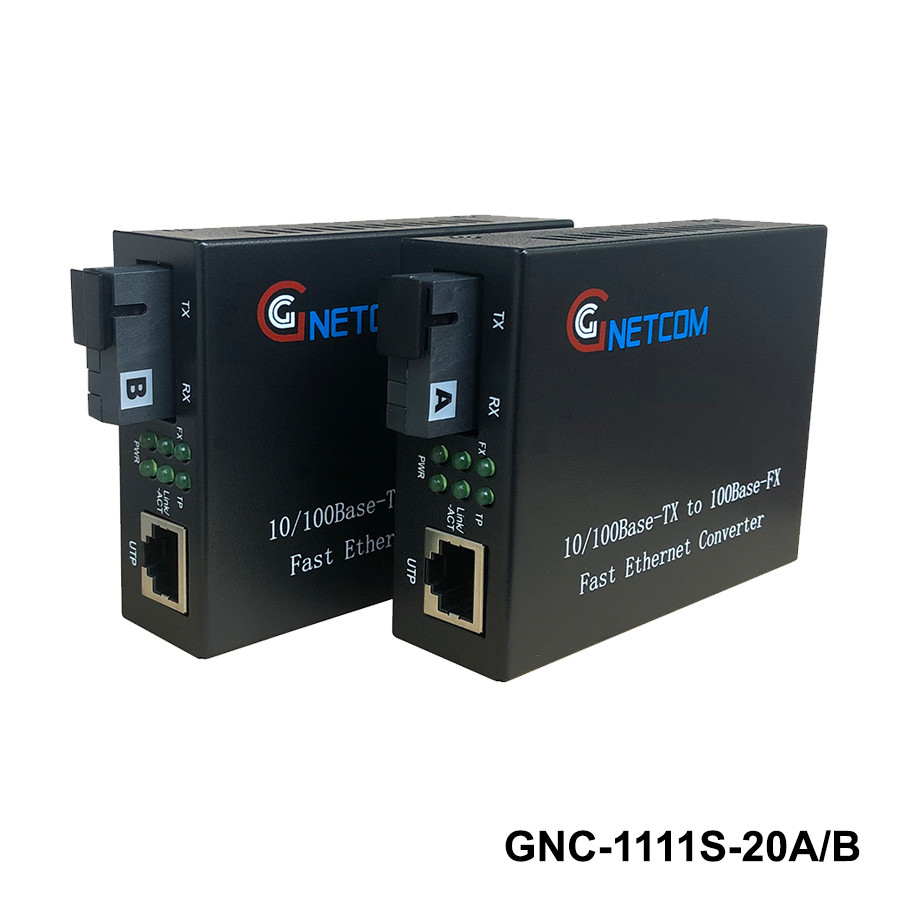 Converter 1FO 10/100mbps Giganet GN-1111S-20A/B