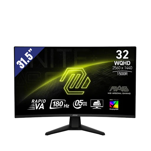 Màn hình Msi MAG 32CQ6F 31.5 inch (WQHD (2K)/ Rapid VA/ 180Hz/ 0.5 ms)