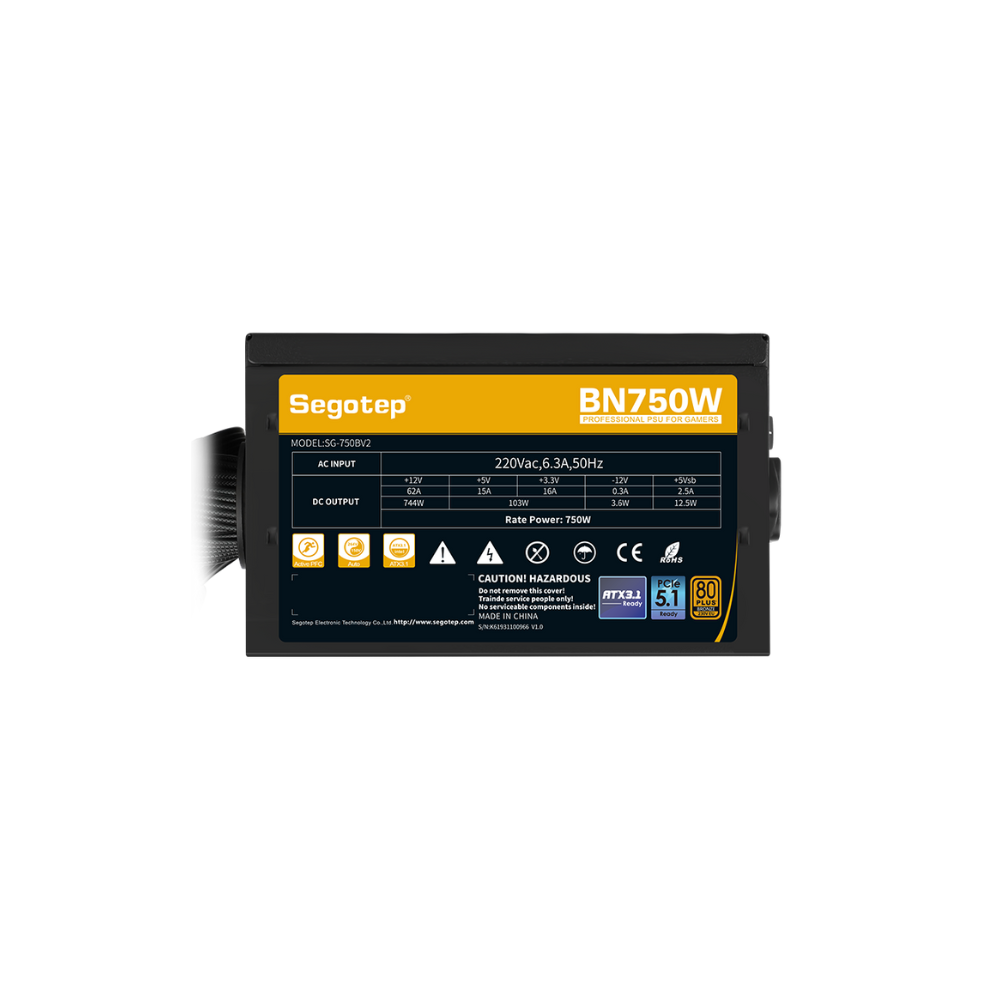 Nguồn Máy Tính Segotep BN750W 80 PLUS BRONZE PCIE 5.1 ATX 3.1 - Ảnh 2